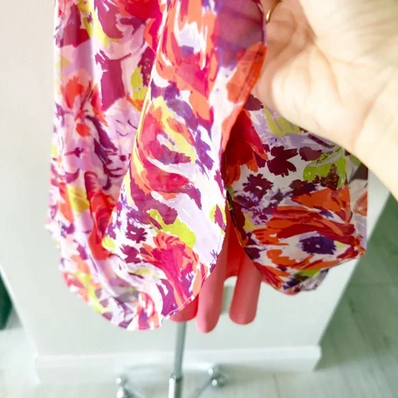 Vintage Y2K Forever 21 Floral Strapless Babydoll Tunic Mini Dress Size Small (S) - Picture 4 of 9